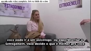 Pornô legendado loira gostosa testando pílula do prazer